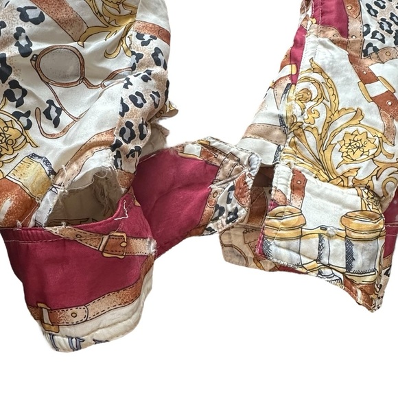 Atlantic Beach Vintage Safari Explorer 100% Silk Bomber Jacket Coat M - Picture 7 of 9